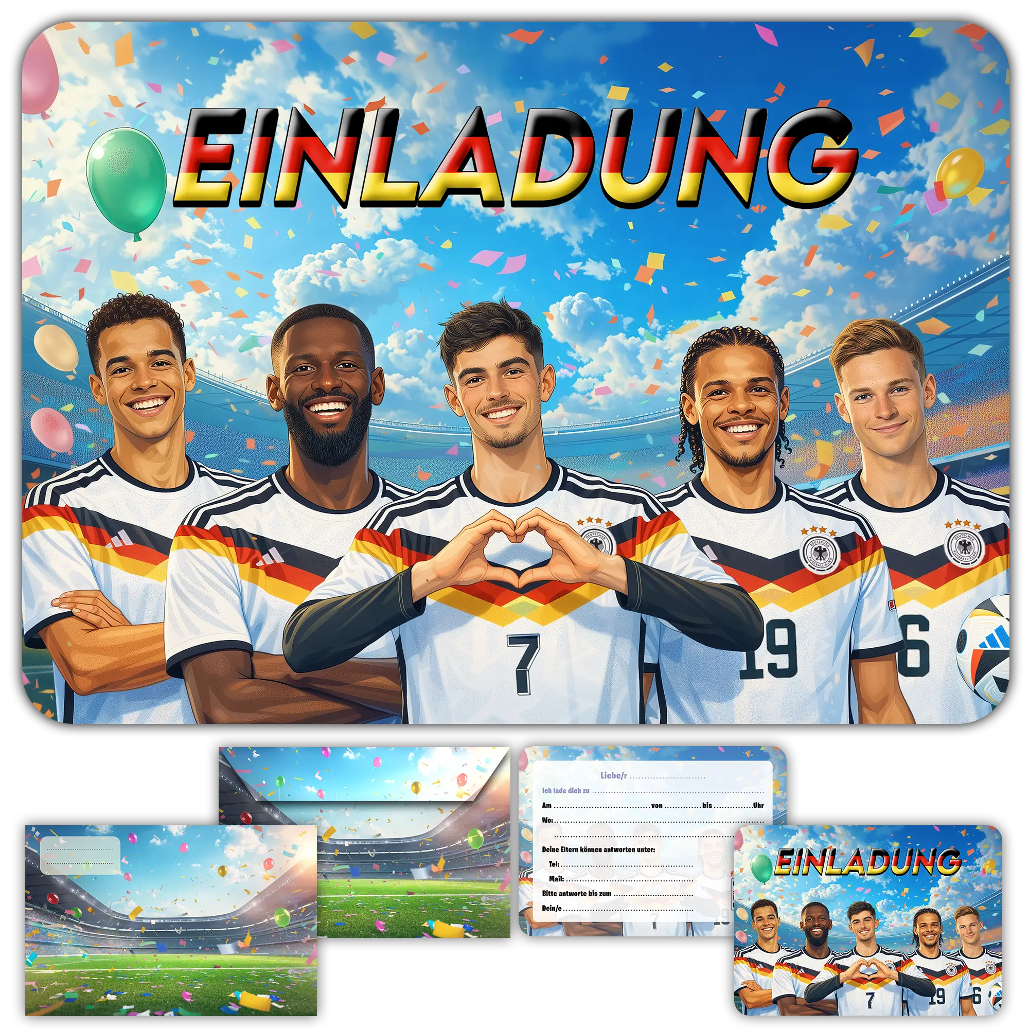 Geburtstagseinladung Fußball Kinder