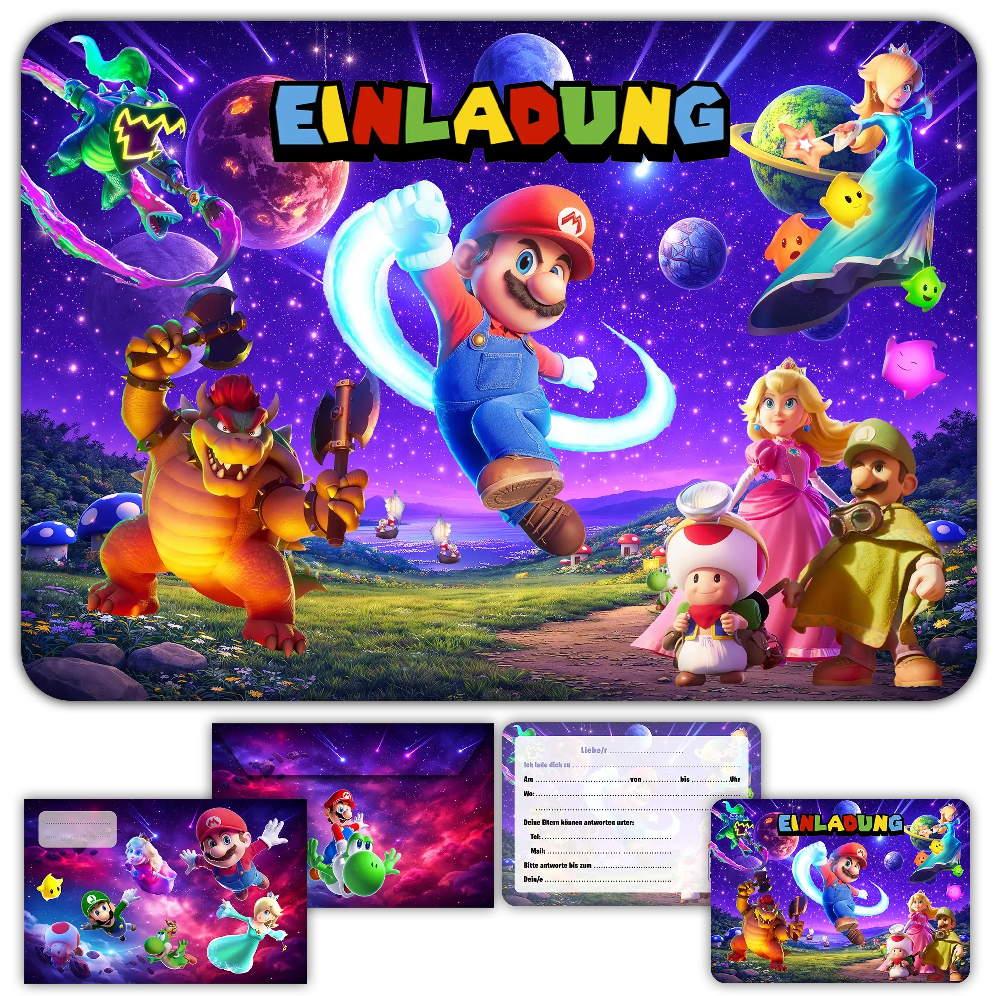 carte invitation anniversaire fille demon hunters kpop danse