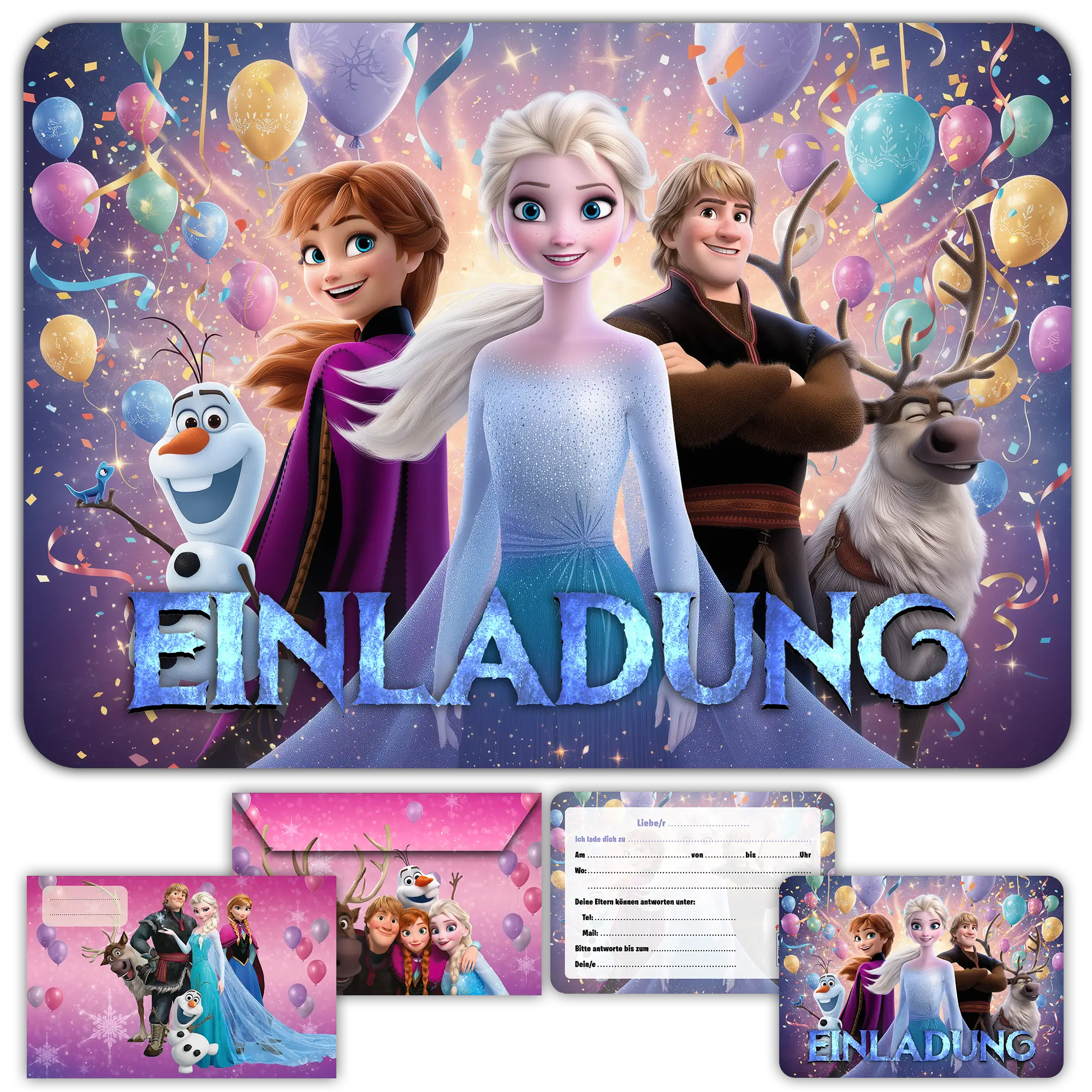 carte invitation anniversaire fille demon hunters kpop danse