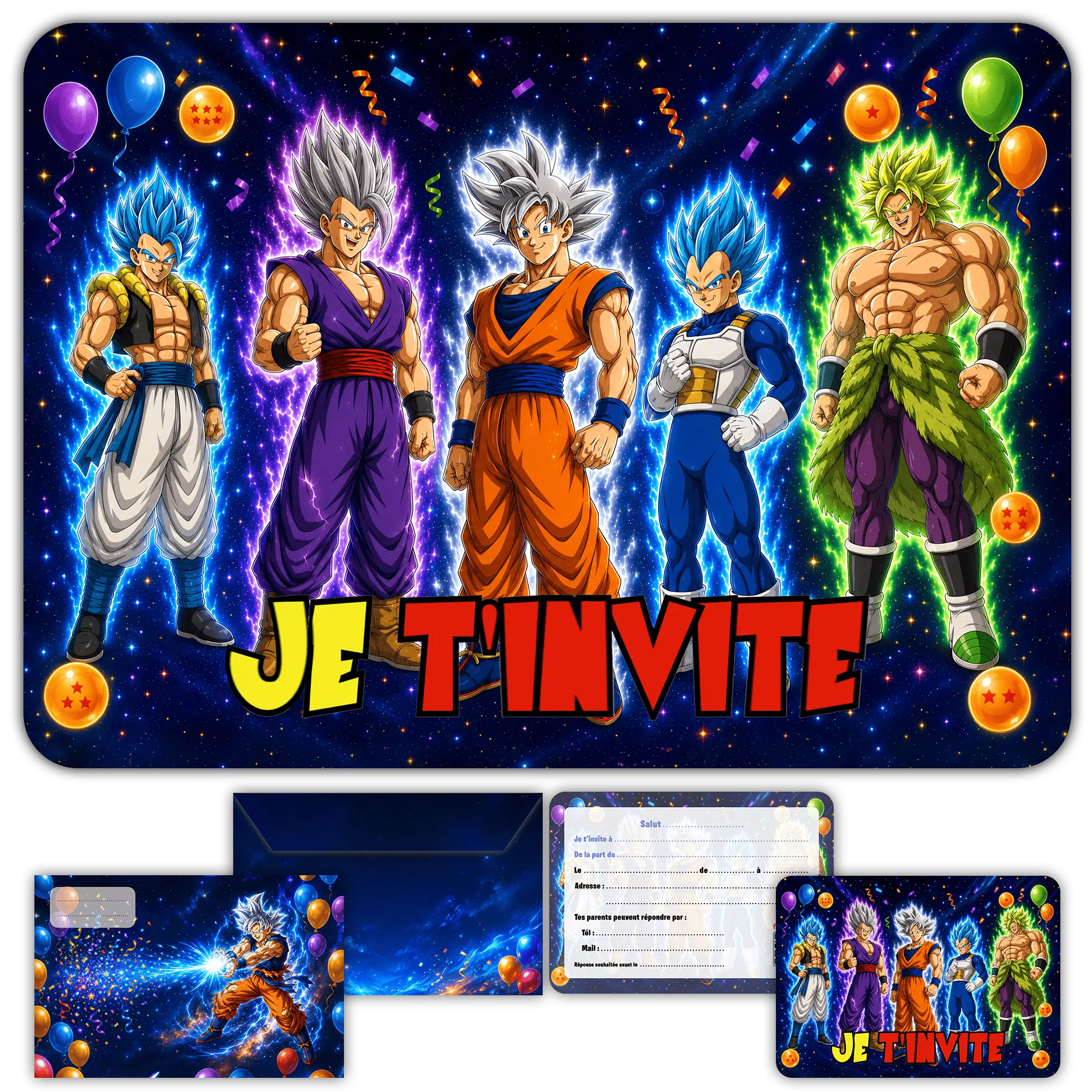 Carte invitation anniversaire one piece enfants