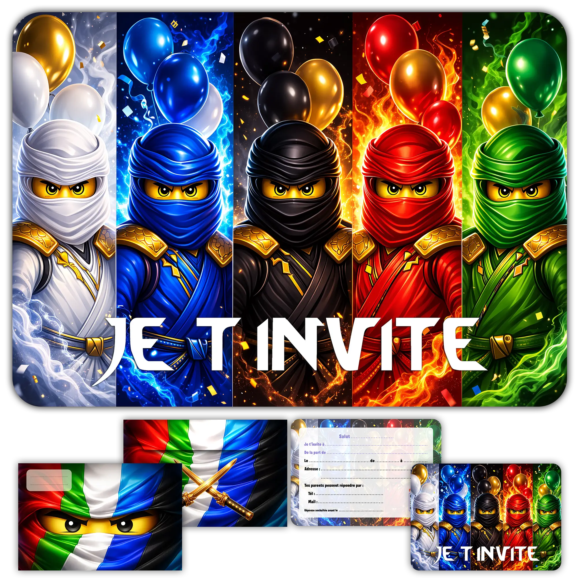 carte invitation anniversaire switch mario kart nintendo