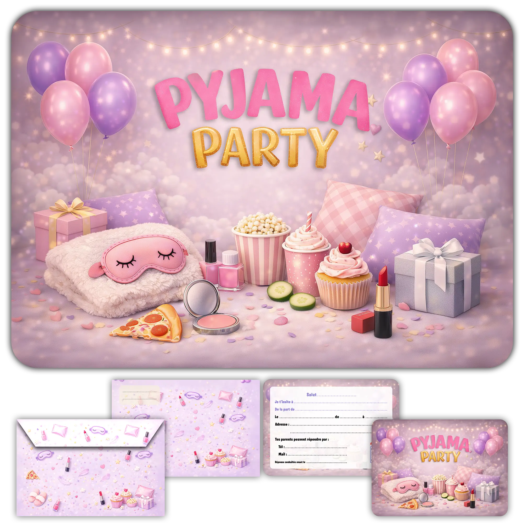 carte invitation anniversaire bluey chien bleu dessin anime bingo